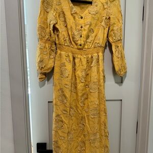Roolee Yellow Midi Dress